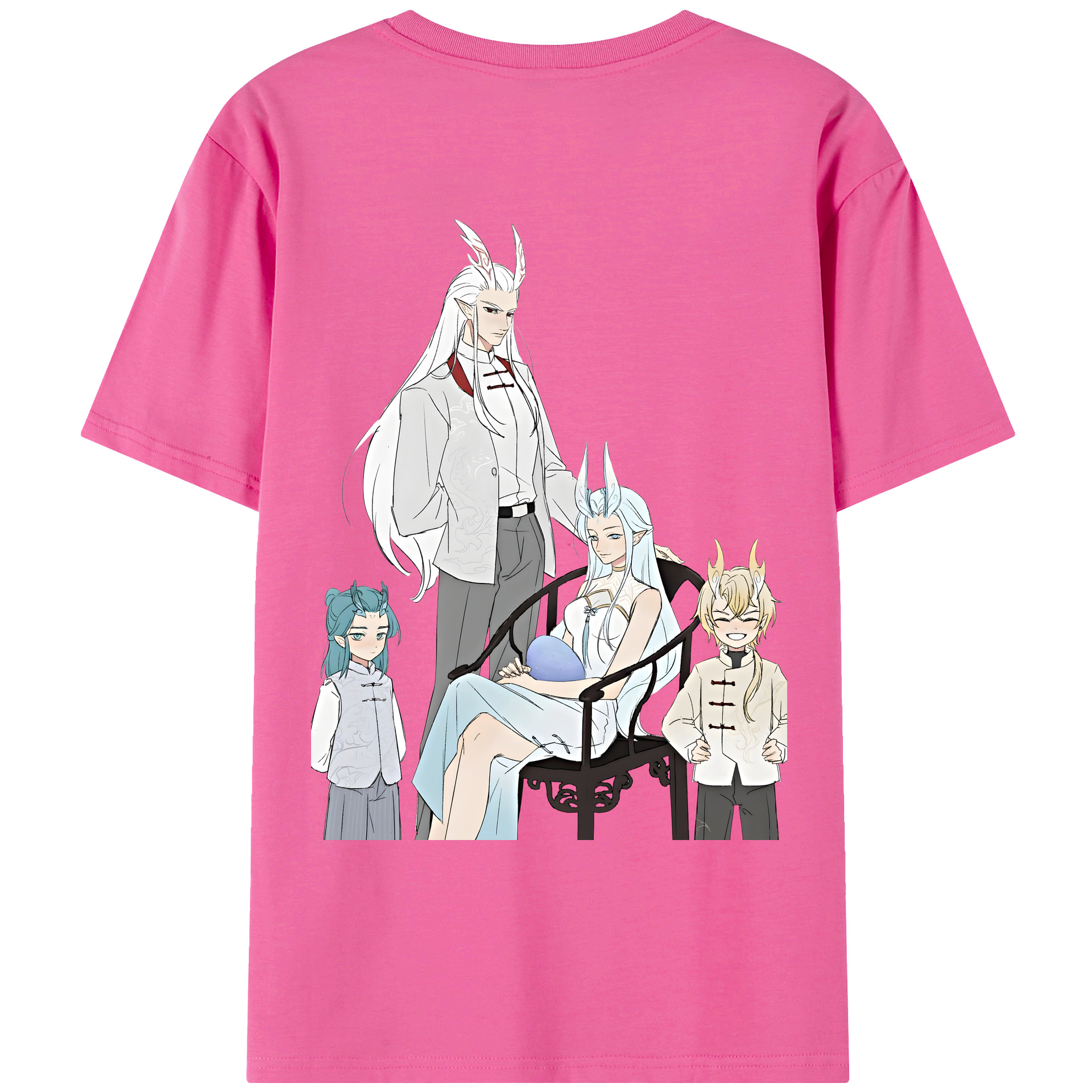 （画像用） Ne Zha 2 ナタ 魔童の大暴れ レディース半袖Tシャツ(バックプリント)